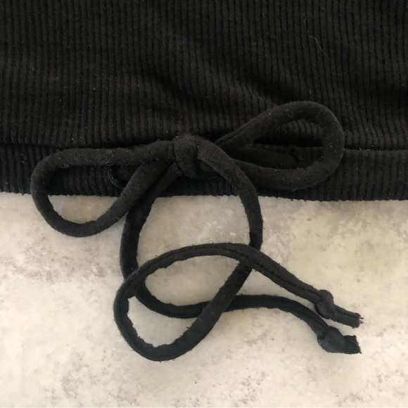 🌼 CHASER Oversized Drawstring Dolman Tee in Black, S - Picture 8 of 10